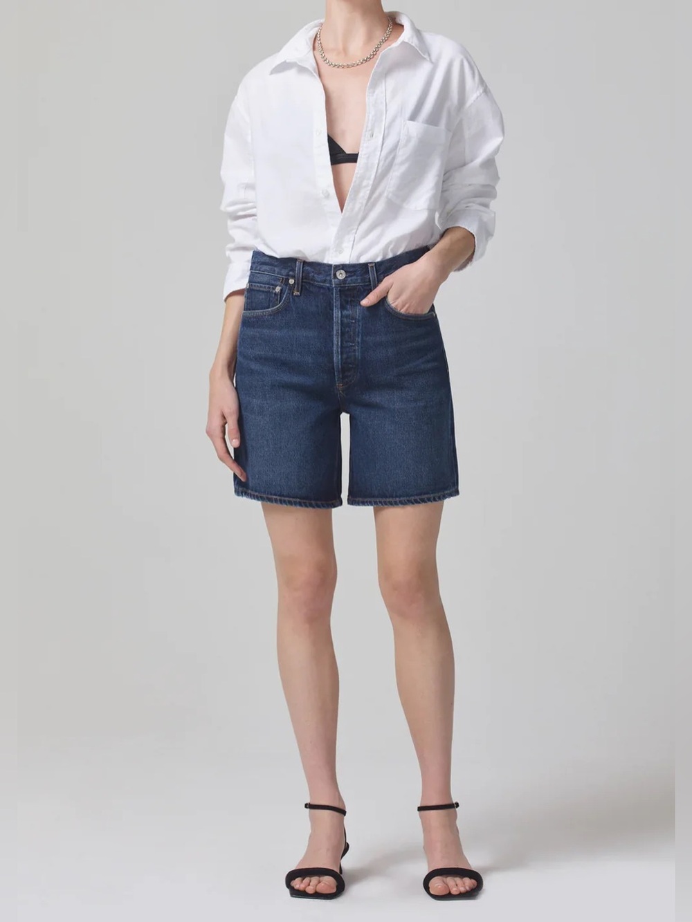 Citizens Of Humanity Camilla Long Loose 7” Denim Jean Shorts
